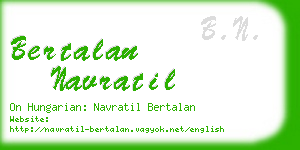 bertalan navratil business card